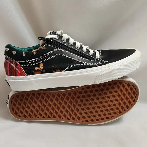 Vans Old Skool Zip Tartan Daze Multi Acid Dye Sneakers (M Size 7.5, W Size 9)